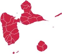 Candidat arrivé en tête au 1er tour par commune. Jean-Luc Mélenchon