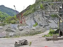 Carrière de marbre de Villette près d'Aime en Tarentaise