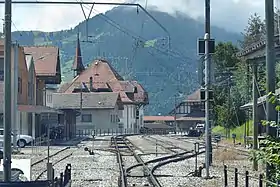 Vue d'ensemble de la gare de Château-d'Oex.