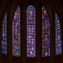 Ensemble de vitraux à Notre-Dame de Chartres.
