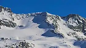 Vue du glacier en janvier 2017.