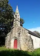 Pignon et clocher de la chapelle Sainte-Candide de Locunduff.