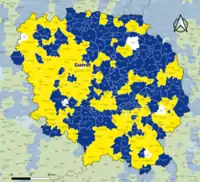 Candidat arrivé en tête au 2d tour par commune. Emmanuel MacronMarine Le PenÉgalité