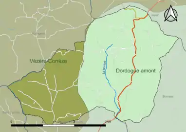 Carte en couleur présentant le(s) SAGE couvrant le territoire communal