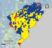 Candidat arrivé en tête au 1er tour par commune. Emmanuel MacronMarine Le PenJean-Luc MélenchonValérie PécresseDeux à égalité