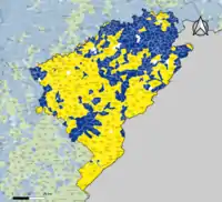 Candidat arrivé en tête au 2d tour par commune. Emmanuel MacronMarine Le PenÉgalité