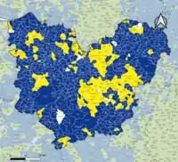 Candidat arrivé en tête au 2d tour par commune. Emmanuel MacronMarine Le PenÉgalité