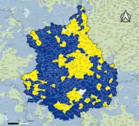 Candidat arrivé en tête au 2d tour par commune. Emmanuel MacronMarine Le PenÉgalité