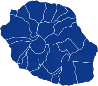 Candidat arrivé en tête au 2d tour par commune. Marine Le Pen