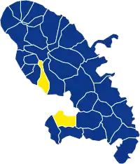 Candidat arrivé en tête au 2d tour par commune. Marine Le PenEmmanuel Macron