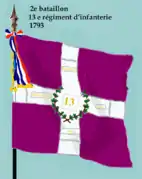 Drapeau du 2e bataillon du 13e régiment d'infanterie de ligne de 1793 à 1804