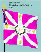 Drapeau du 2e bataillon de 1791 à 1793