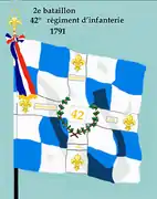 Drapeau du 2e bataillon du 42e régiment d'infanterie de ligne de 1791 à 1793