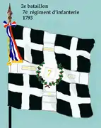 Drapeau du 2e bataillon du 7e régiment d'infanterie de ligne de 1793 à 1804