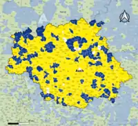 Candidat arrivé en tête au 2d tour par commune. Emmanuel MacronMarine Le PenÉgalité