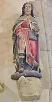 Chapelle Saint-Philibert et Saint-Roch, statue de saint Roch.