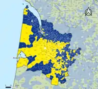 Candidat arrivé en tête au 2d tour par commune. Emmanuel MacronMarine Le Pen