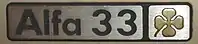 Quadrifoglio Oro d'une Alfa 33.