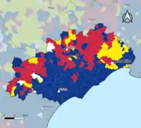 Candidat arrivé en tête au 1er tour par commune. Emmanuel MacronMarine Le PenJean-Luc MélenchonDeux à égalité