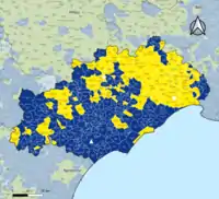 Candidat arrivé en tête au 2d tour par commune. Emmanuel MacronMarine Le Pen