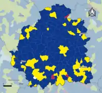 Candidat arrivé en tête au 1er tour par commune. Emmanuel MacronMarine Le PenJean-Luc MélenchonDeux à égalité
