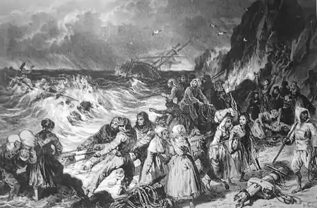 Scène de naufrage au pays de Kerlouan, Quimper, musée départemental breton.