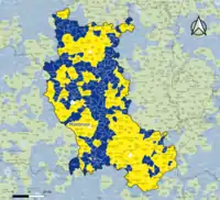 Candidat arrivé en tête au 2d tour par commune. Emmanuel MacronMarine Le PenÉgalité
