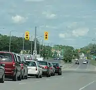 Le terminus de l'autoroute 420 à l'intersection de Stanley Ave