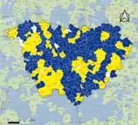 Candidat arrivé en tête au 2d tour par commune. Emmanuel MacronMarine Le PenÉgalité