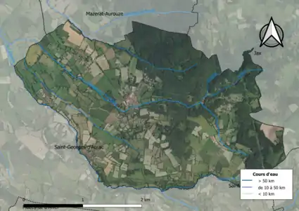 Vue aérienne du territoire communal.