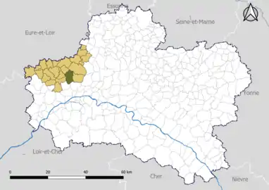 Gidy dans la communauté de communes de la Beauce loirétaine en 2020.