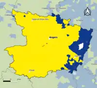 Candidat arrivé en tête au 1er tour par commune. Emmanuel MacronMarine Le PenJean-Luc MélenchonDeux à égalité