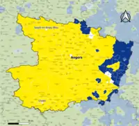 Candidat arrivé en tête au 2d tour par commune. Emmanuel MacronMarine Le PenÉgalité