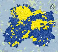 Candidat arrivé en tête au 2d tour par commune. Emmanuel MacronMarine Le PenÉgalité