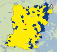 Candidat arrivé en tête au 1er tour par commune. Emmanuel MacronMarine Le PenJean-Luc Mélenchon