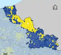 Candidat arrivé en tête au 2d tour par commune. Emmanuel MacronMarine Le PenÉgalité