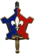 Insigne de la 5e compagnie du 43e régiment d'infanterie (actuel)