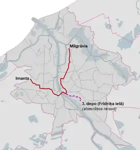 Parcours de la ligne 5.