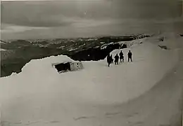 Batterie d'artillerie wurtembergeoise sur le Tchornohora pendant la Première Guerre mondiale.