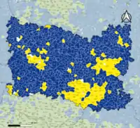 Candidat arrivé en tête au 2d tour par commune. Emmanuel MacronMarine Le PenÉgalité