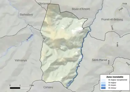 Carte des zones inondables.