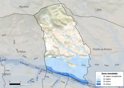 Carte des zones inondables.