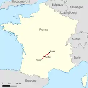 Voir la carte de la ligne.