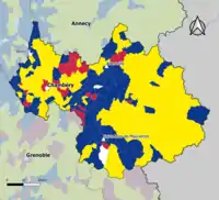 Candidat arrivé en tête au 1er tour par commune. Emmanuel MacronMarine Le PenJean-Luc MélenchonDeux à égalité