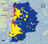 Candidat arrivé en tête au 1er tour par commune. Emmanuel MacronMarine Le PenJean-Luc MélenchonDeux à égalité