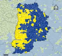 Candidat arrivé en tête au 2d tour par commune. Emmanuel MacronMarine Le Pen