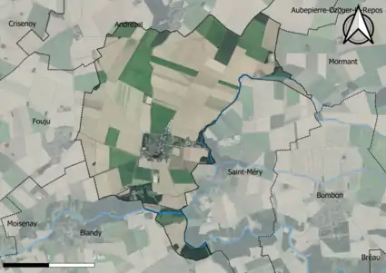 Carte orhophotogrammétrique de la commune.