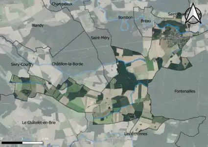 Carte orhophotogrammétrique de la commune.