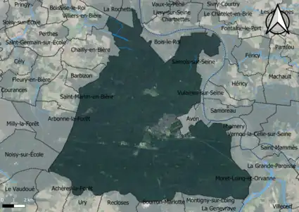 Carte orthophotogrammétrique de la commune.