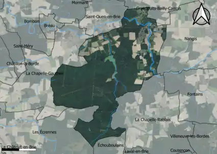 Carte orhophotogrammétrique de la commune.